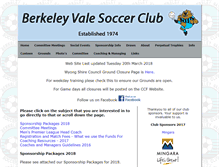 Tablet Screenshot of berkeleyvalesoccerclub.com